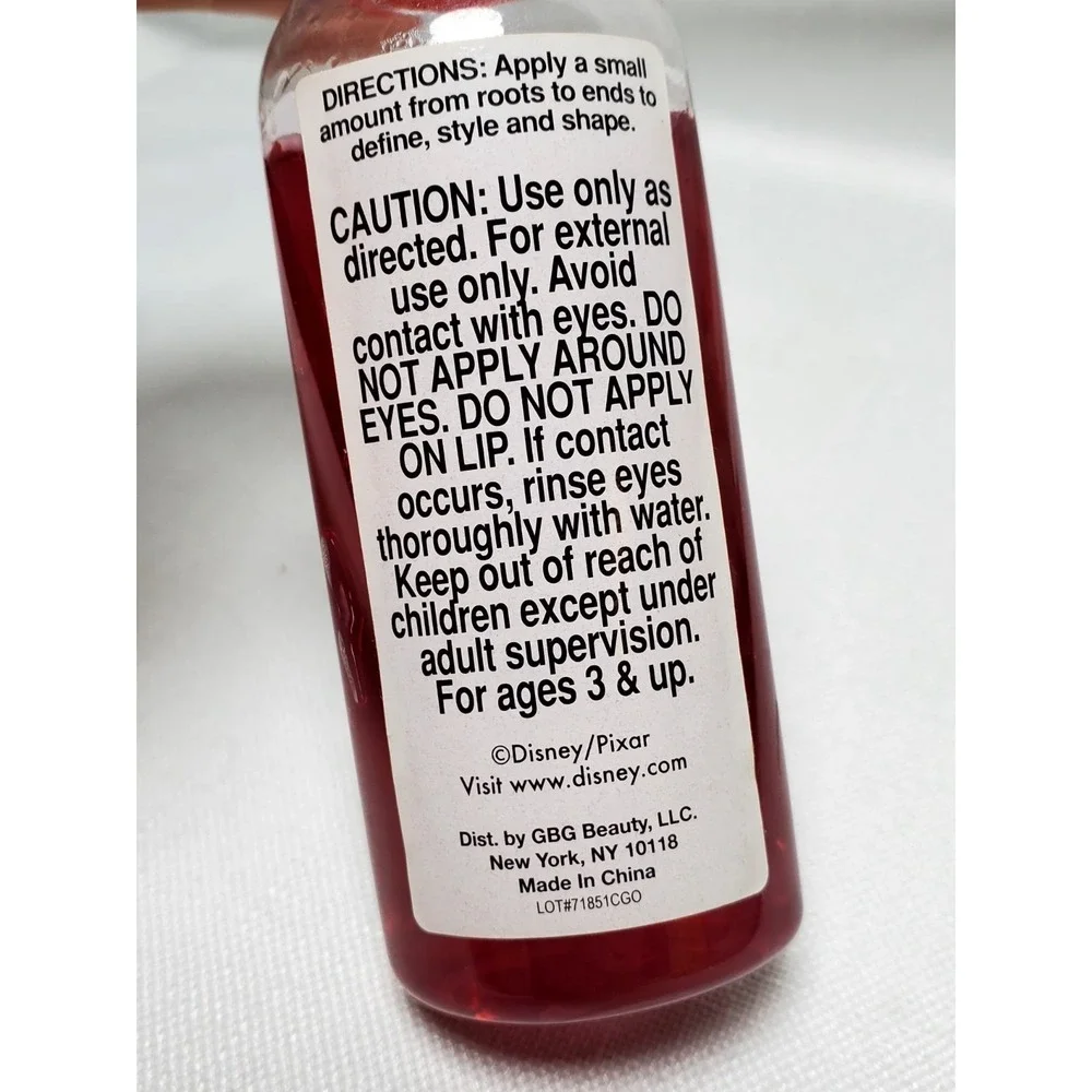 Disney Pixar Cars Lightning McQueen Hair Gel Berry Fast Scented DISCONTINUED 3oz